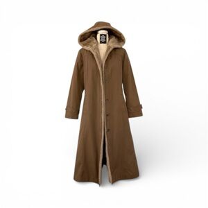 Vintage 🧥🔥BONDERS Brown Hooded Long Coat with Fur Lining